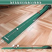 Vista 7 de CHAMPKEY Golf Putting Green Indoor - Advanced Guides Golf Putting Mat - Enhance Putting Accuracy and Challenge
