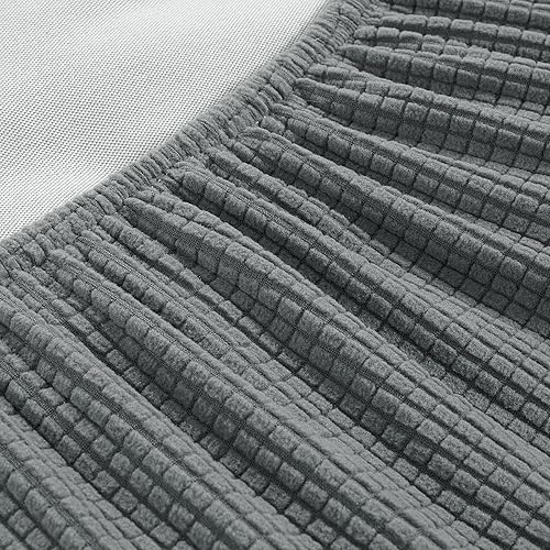 Miniatura 8 de HOMBYS Funda para cojín Papasan, funda suave, extraíble y lavable a máquina, con cierre elástico (se ajusta a 50-52 pulgadas, gris oscuro)