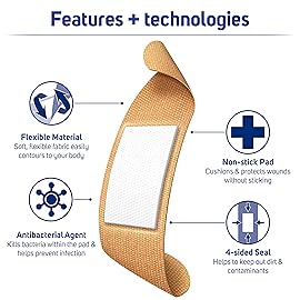 Care Science Variety Bandages Pack, 300 ct Bulk Assorted Sizes | Includes Active, All-Purpose, Waterproof, Heavy-Duty | Breathable Protection for First Aid