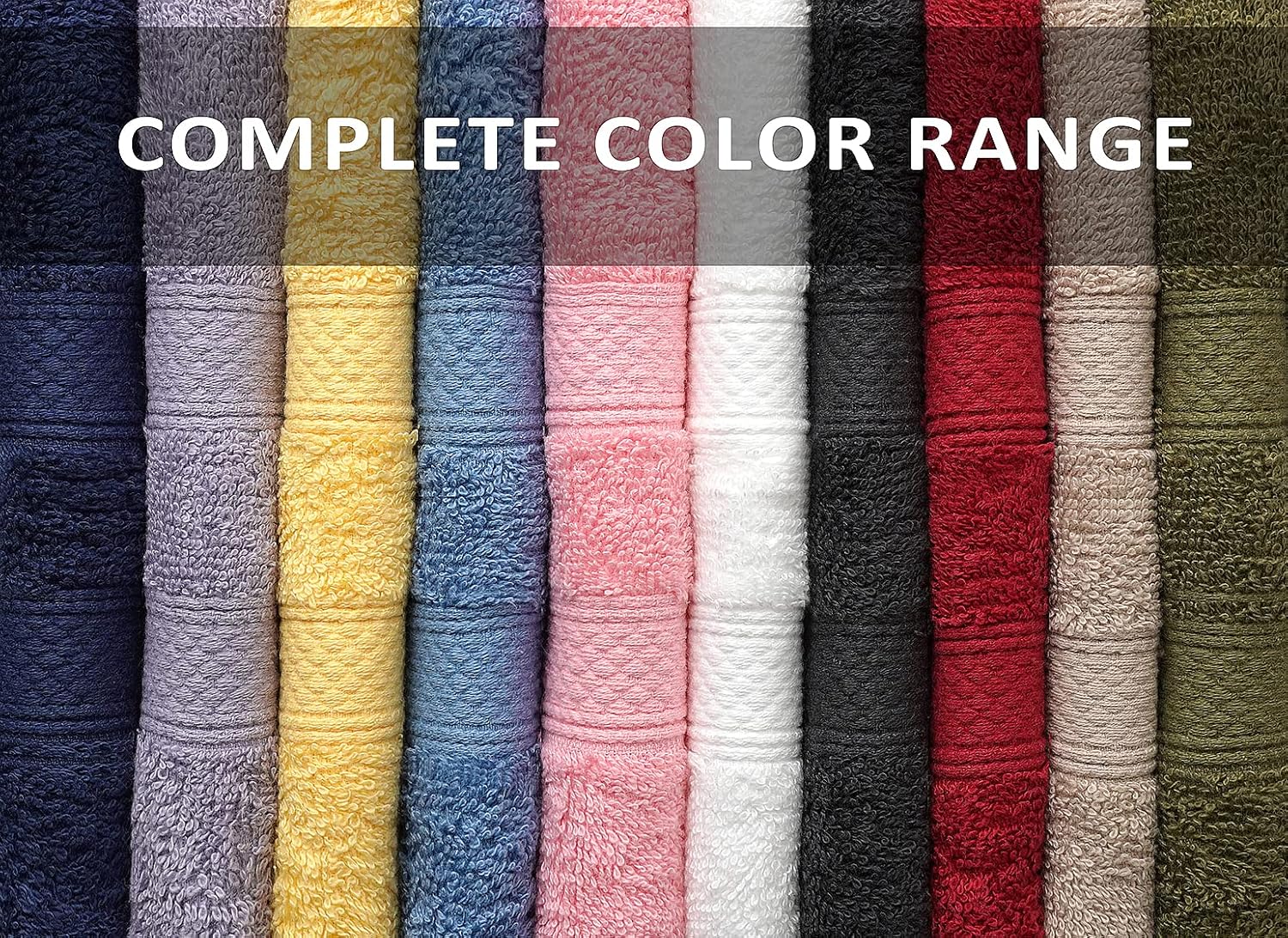 ZUPERIA Classic Hand Towels Pack of 10 (16 x 28 Inches) 100% Ring Spun Cotton Light Weight & Super Absorbent, Fast Drying Hand Towels for Bathroom, Hotels, Travel and Spa (Assorted) - Image 2