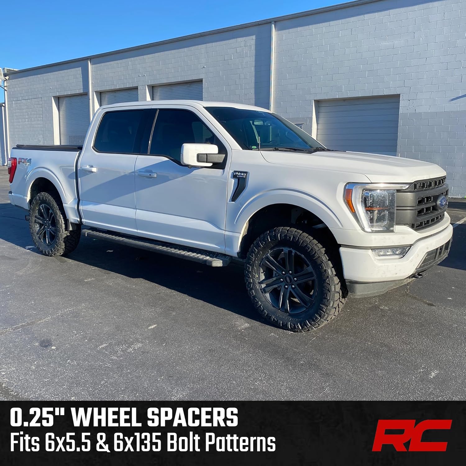 Rough Country 0.25 Inch Wheel Spacers for Chevy/Ford/GMC/Ram 1500 - Fits 6 x 135mm and 6 x 5.5" Bolt Pattern, Corrosion Resistant, 2-Pack