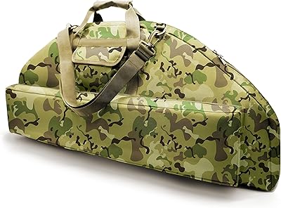 Silfrae Compound Bow Case Soft Bow Padded Case Light-Weight Bow Carry Bag with Arrow Pocket (CP, L)