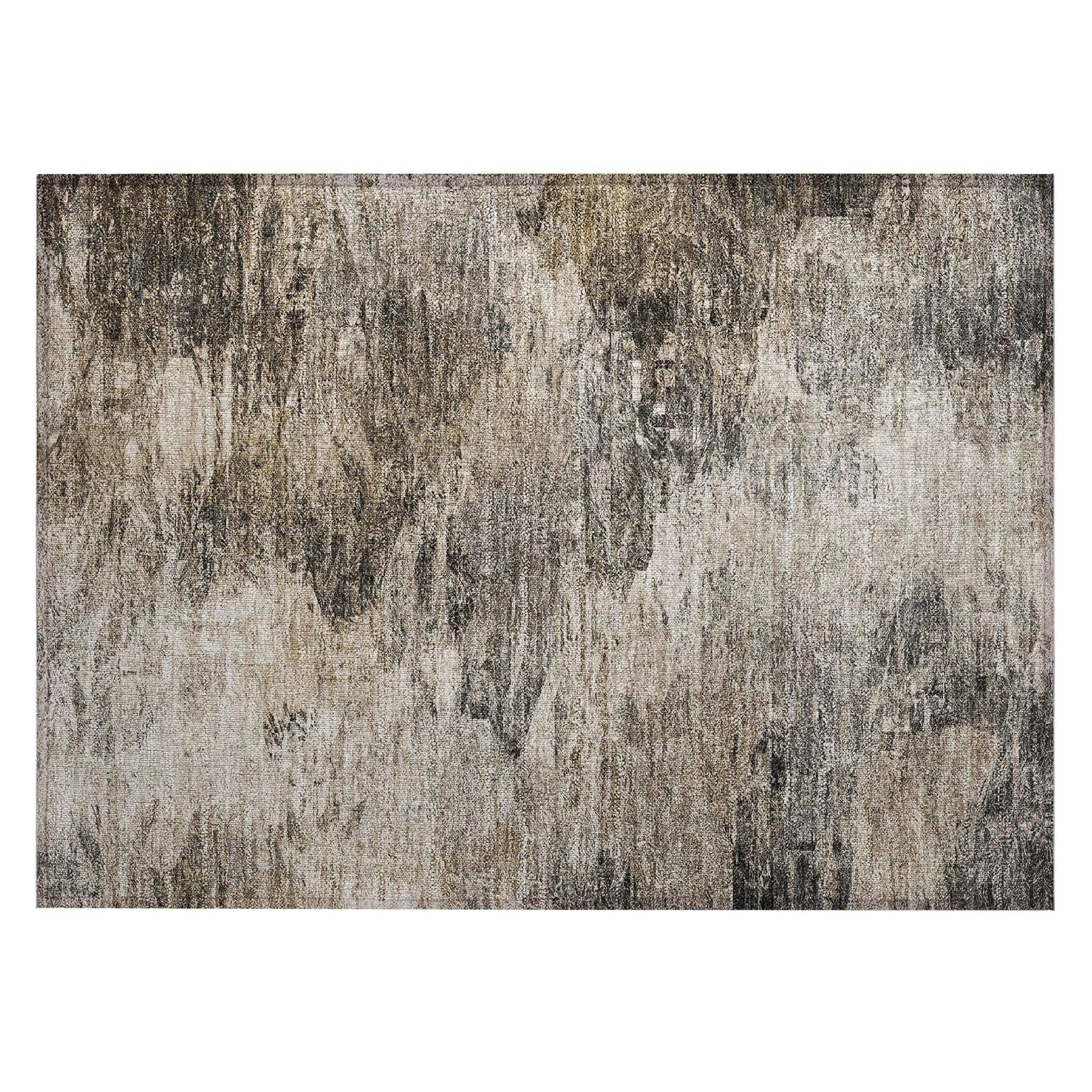 Addison Rugs Chantille ACN592 Taupe 1'8" x 2'6" Indoor Outdoor Area Rug, Easy Clean, Machine Washable, Non Shedding, Bedroom, Living Room, Dining Room