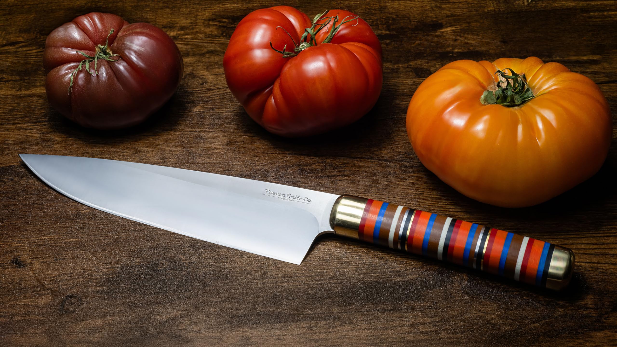 TOUCAN Chef Knife – 8-inch Blade Kitchen Knife – High-Hardness Japanese Steel Knives and Multicolored Handle – Ultra-Sharp Paring Knives – Birthday Gifts for Women and Men — Amazon image 9
