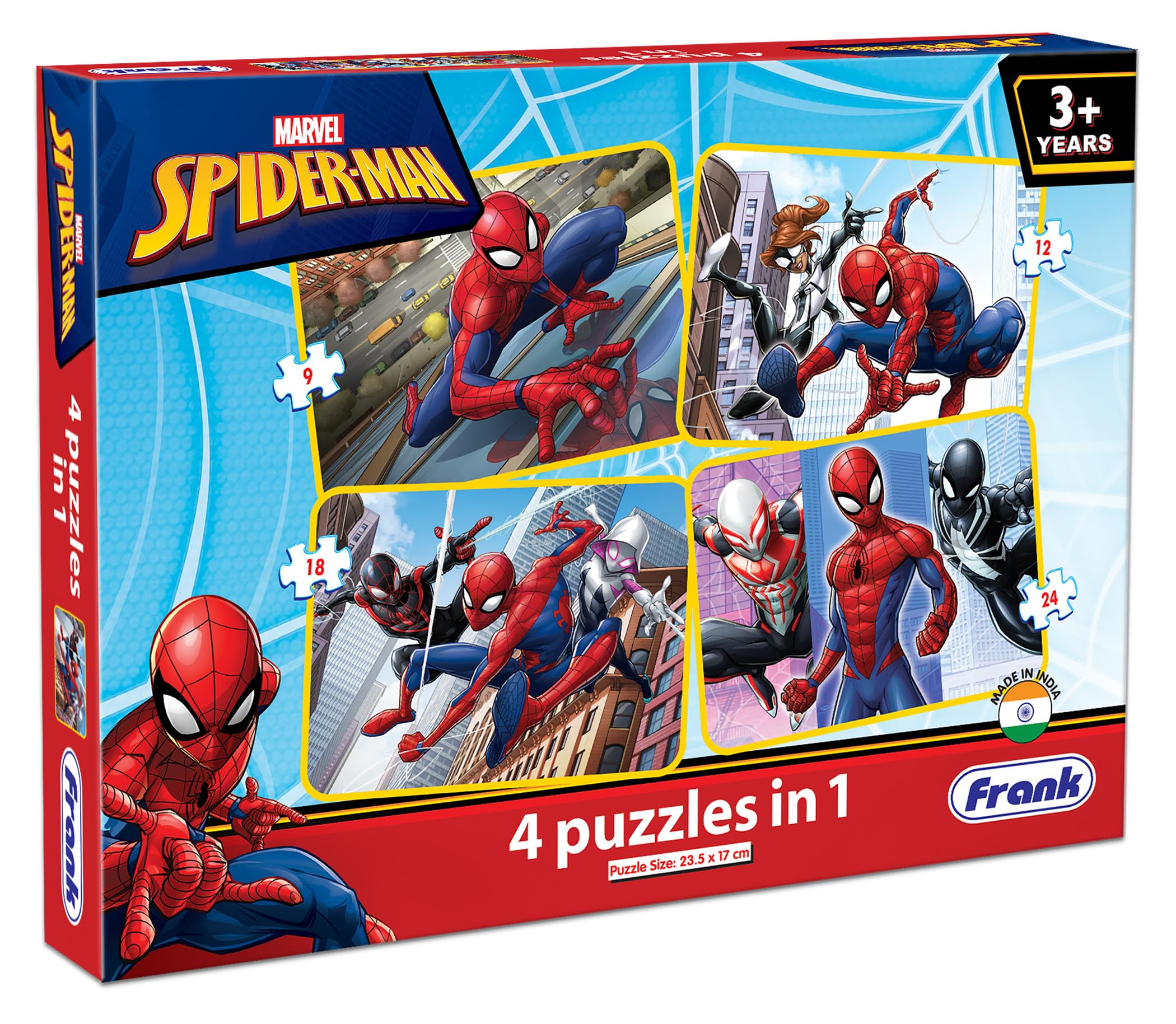 See full amazon price history chart for Frank Spider-Man 4 Puzzles in 1- (63 pcs) Jigsaw Puzzle for Kids above 3+ Years - Fun & Challenging Brain Booster Games - for Focus and Memory-90164 Frank Spider-Man 4 Puzzles in 1- (63 pcs) Jigsaw Puzzle for Kids above 3+ Years - Fun & Challenging Brain Booster Games - for Focus and Memory-90164 (B0D7MQ4VZB) Amazon Price History, Amazon Price Tracker