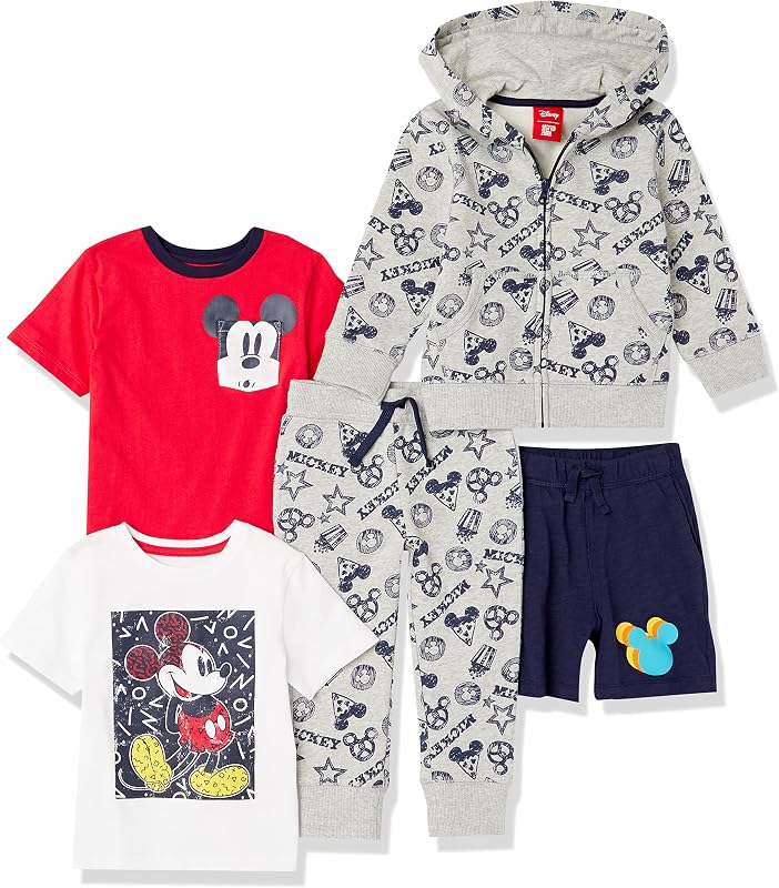 Amazon Essentials Disney | Maravilla | Conjuntos de trajes para niños y niños pequeños de Star Wars (anteriormente Spotted Zebra), paquete de 5