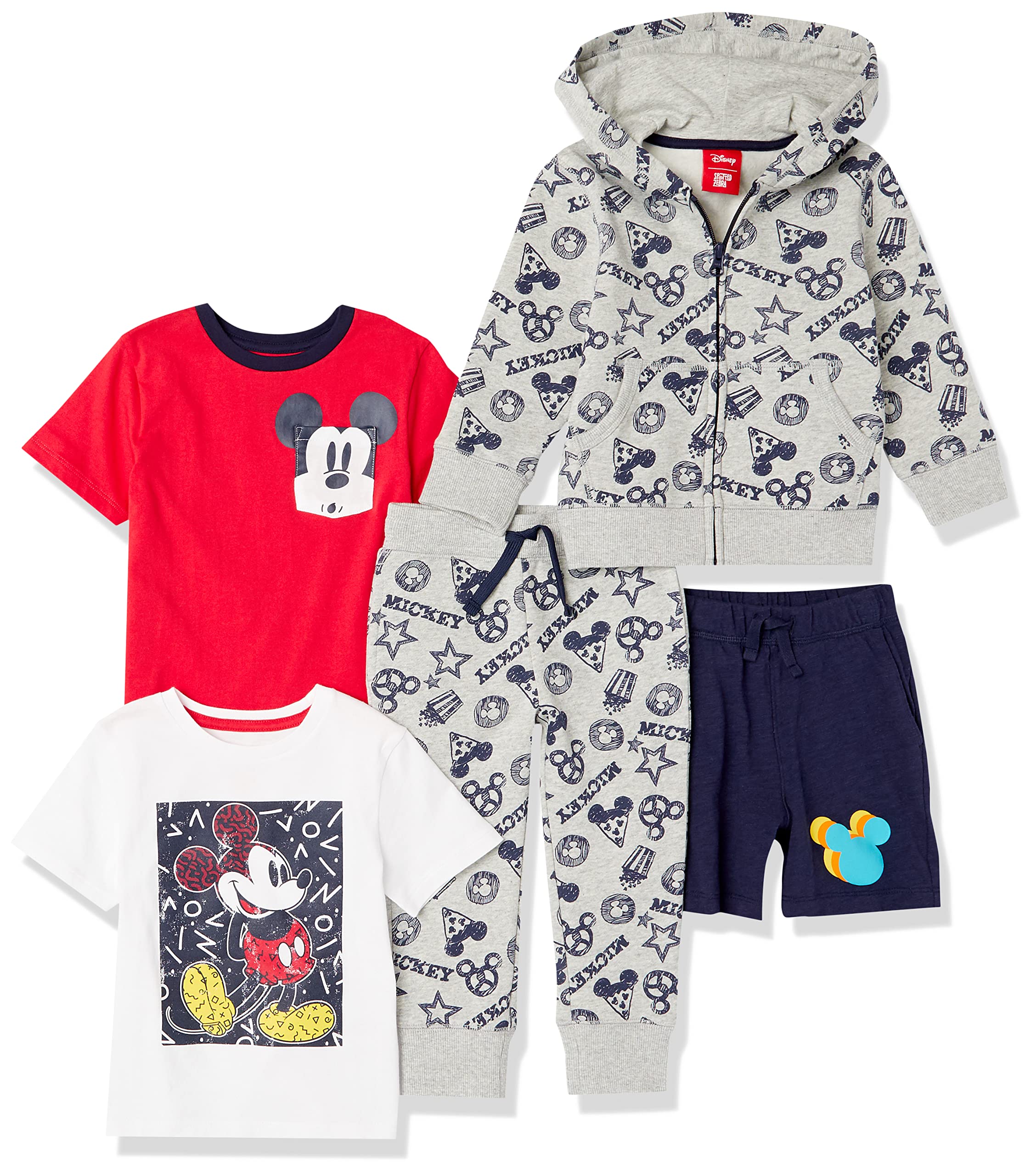 Amazon Essentials Disney | Marvel | Star Wars Jungen Outfit-Sets (Früher Spotted Zebra), 5er-Pack