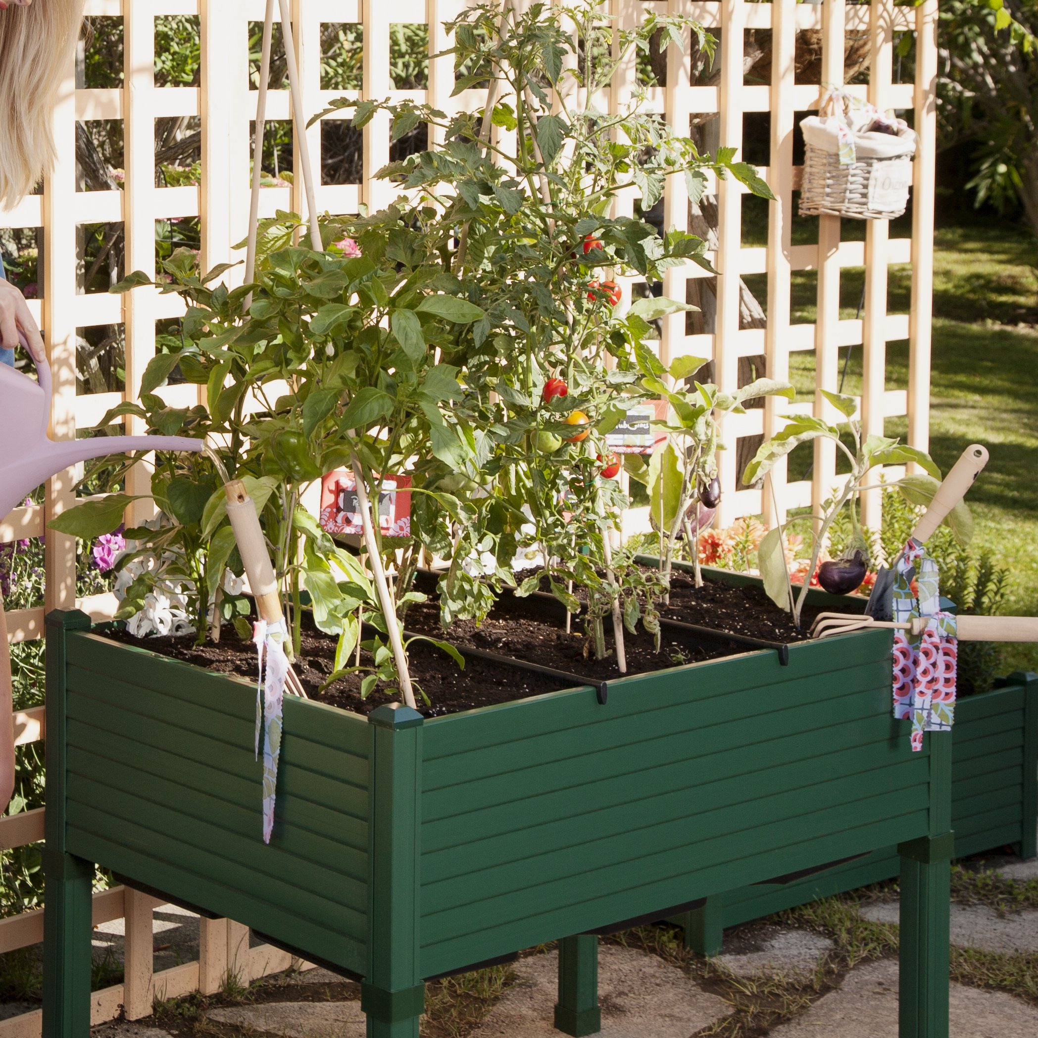 Huerto urbano GREENLAND 90x60x75 cm. Para terraza/jardín. Color ...