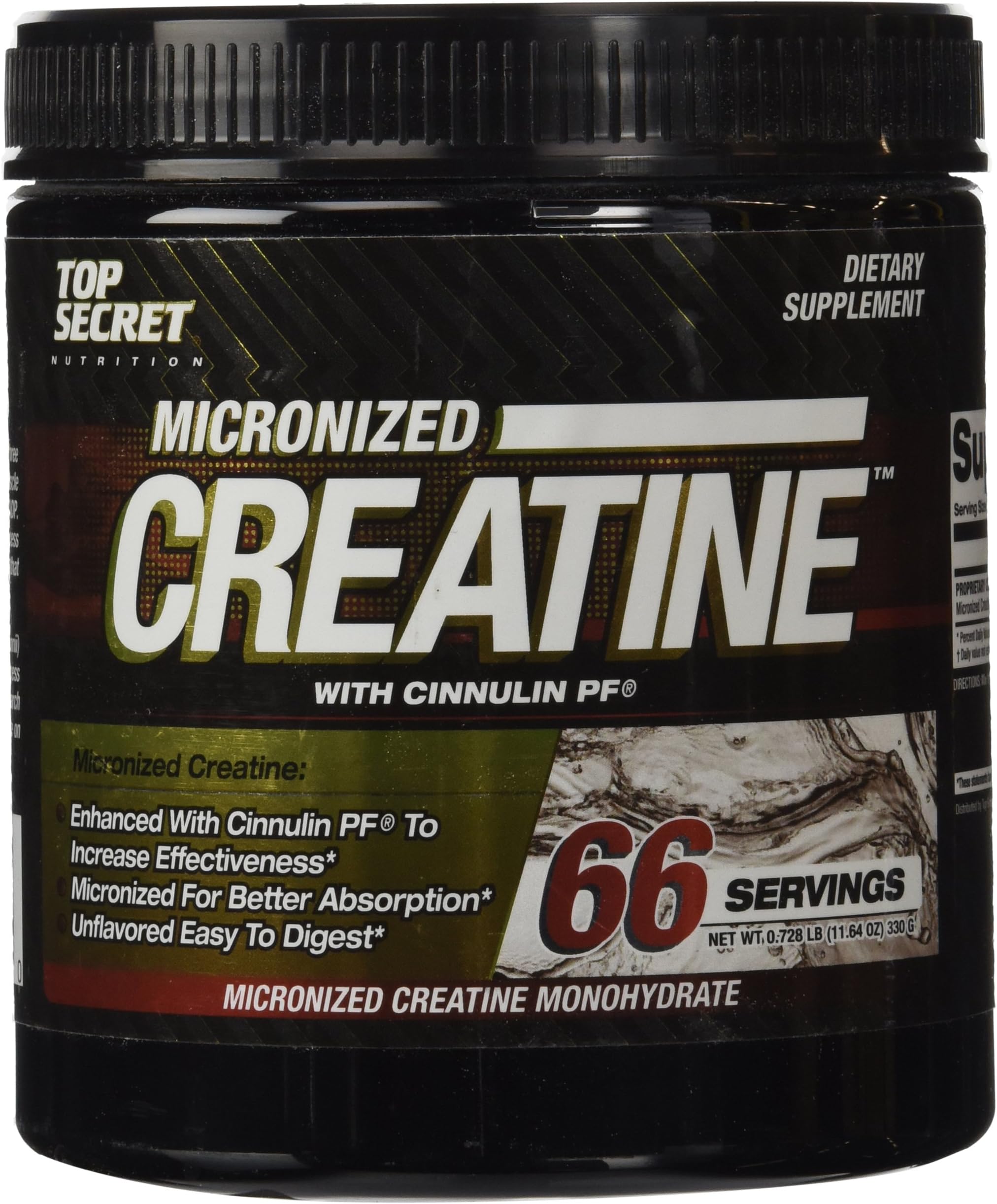 Top Secret Nutrition Micronized Creatine Grams, 330 Gram