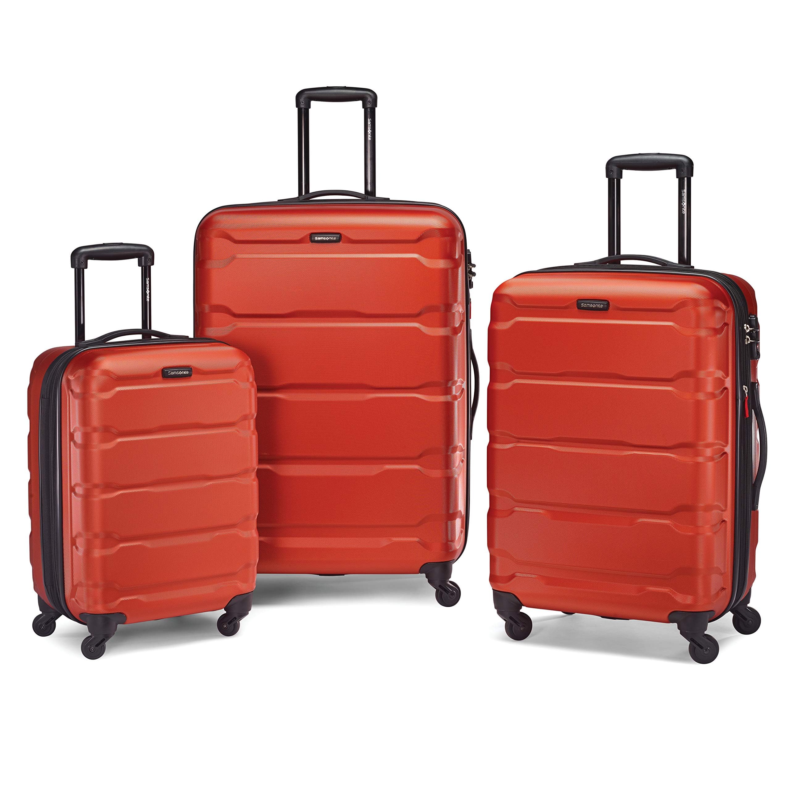 Samsonite Omni PC Hardside Expandable Luggage with Spinner Wheels, Burnt Orange, 3-Piece Set (20/24/28)