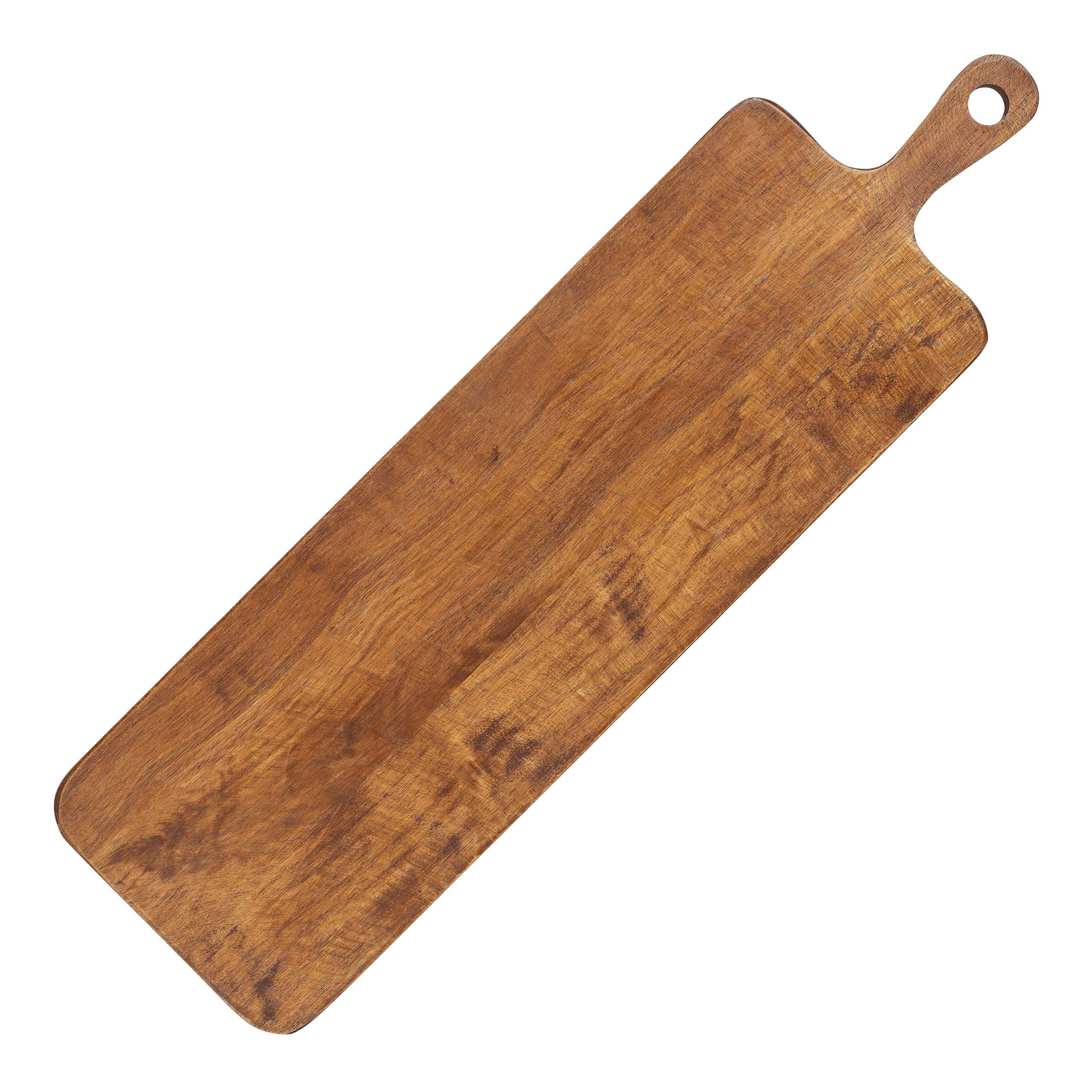 Tala Tabla gigante de presentación y exposición, madera de Hevea lacada con acabado de roble, perfecta para servir carnes, quesos y alimentos dulces, ideal para bufés y exhibiciones de alimentos, mide