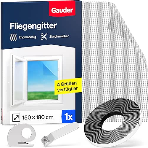 Gauder Fliegengitter für Fenster mit Klettband