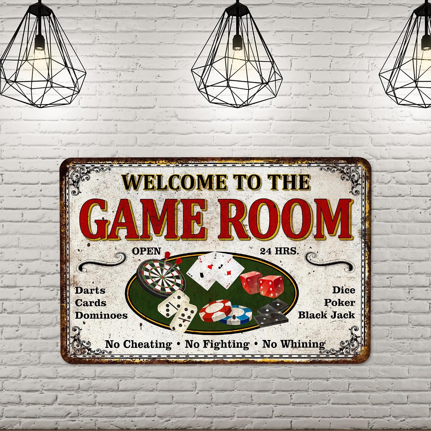 Game Room Sign Game Room Décor Welcome To The Game Room Family Room Poker Room Décor Game Room Wall Art Poker Décor Cool Room Décor 108122001099