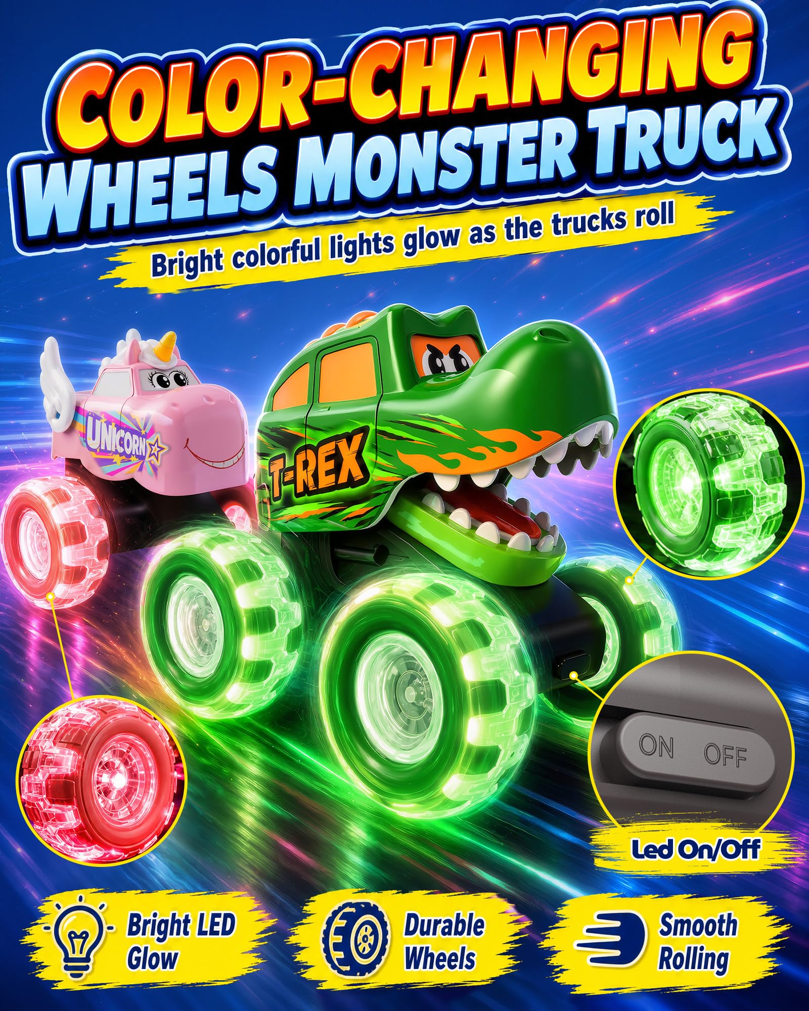 Light Up Monster Trucks for Toddlers - Buy Now! -5