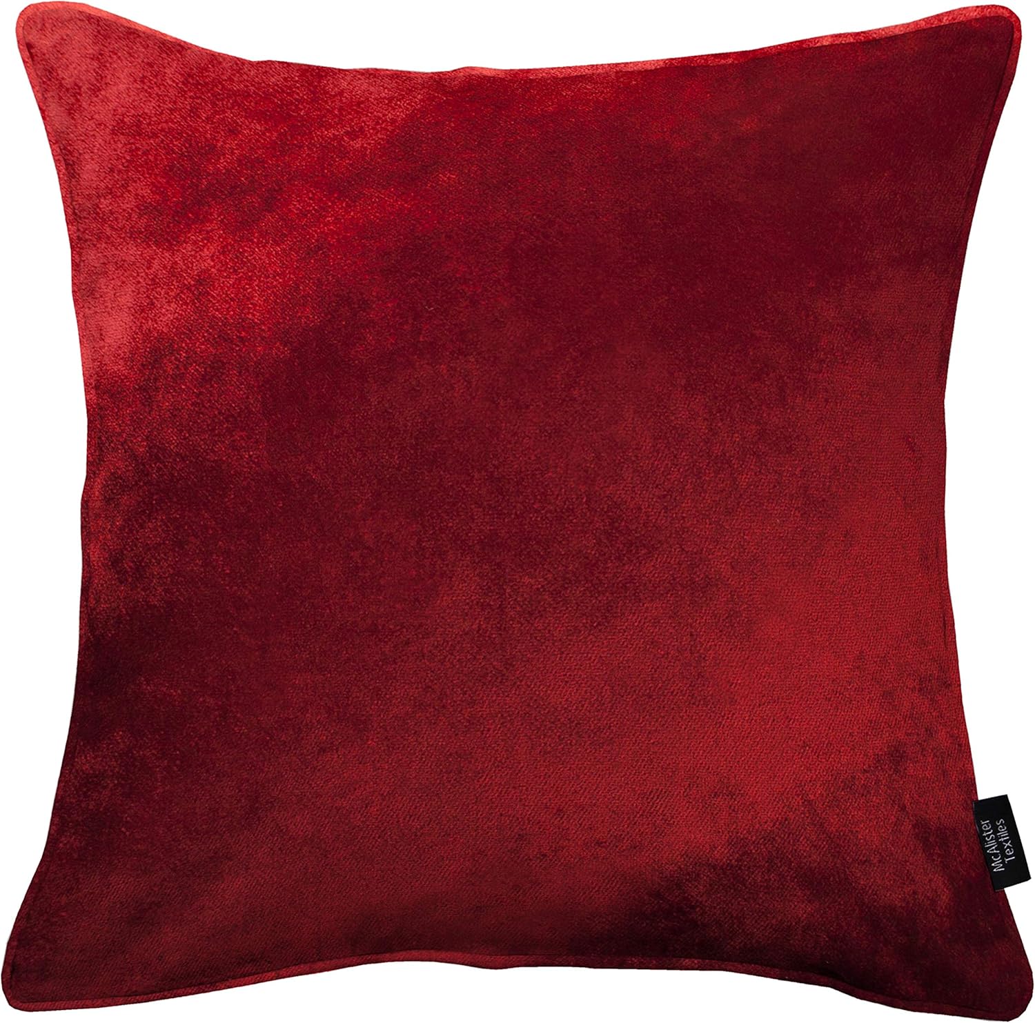 McAlister Textiles Shiny Crushed Velvet Cushion Cover Red 43 x 43 Cm