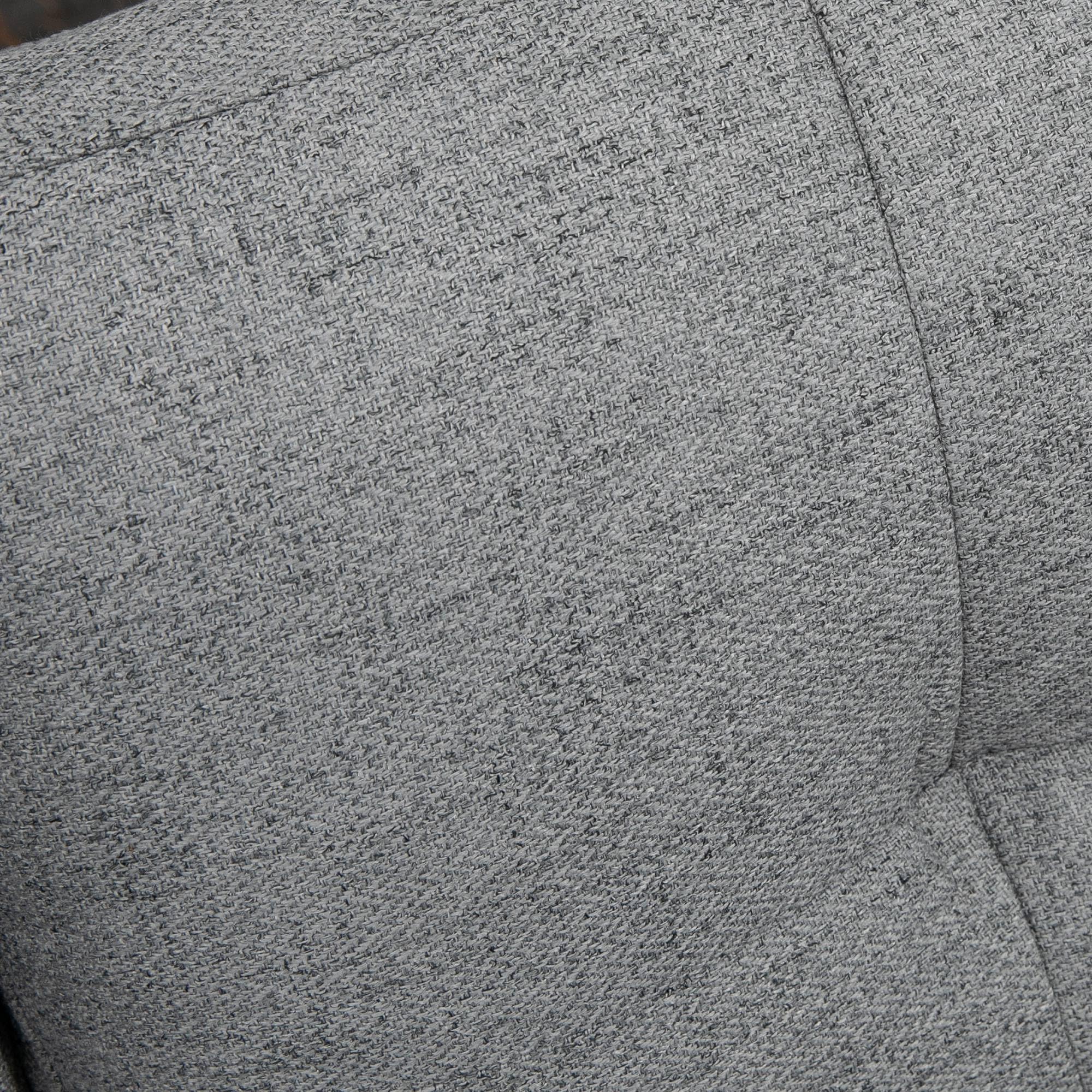 HOMCOM Divano 2 Posti in Tessuto Effetto Lino con Braccioli e Cuscini Imbottiti, Divanetto 2 Posti Moderno con Gambe in Acciaio, per Ufficio, Soggiorno, Salotto e Camera da Letto, 139x68x80 cm, Grigio