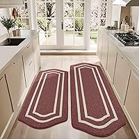 Vista 16 de COSY HOMEER Kitchen Rugs and Mats 24"x48" Non Slip Kitchen Mats for Floor Washable Kitchen Runner Rug Stain Resistant Standing Mat for Beige