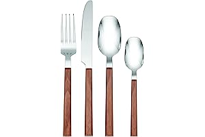 Hampton Forge Wooden Handle Silverware Set (Model 894320)