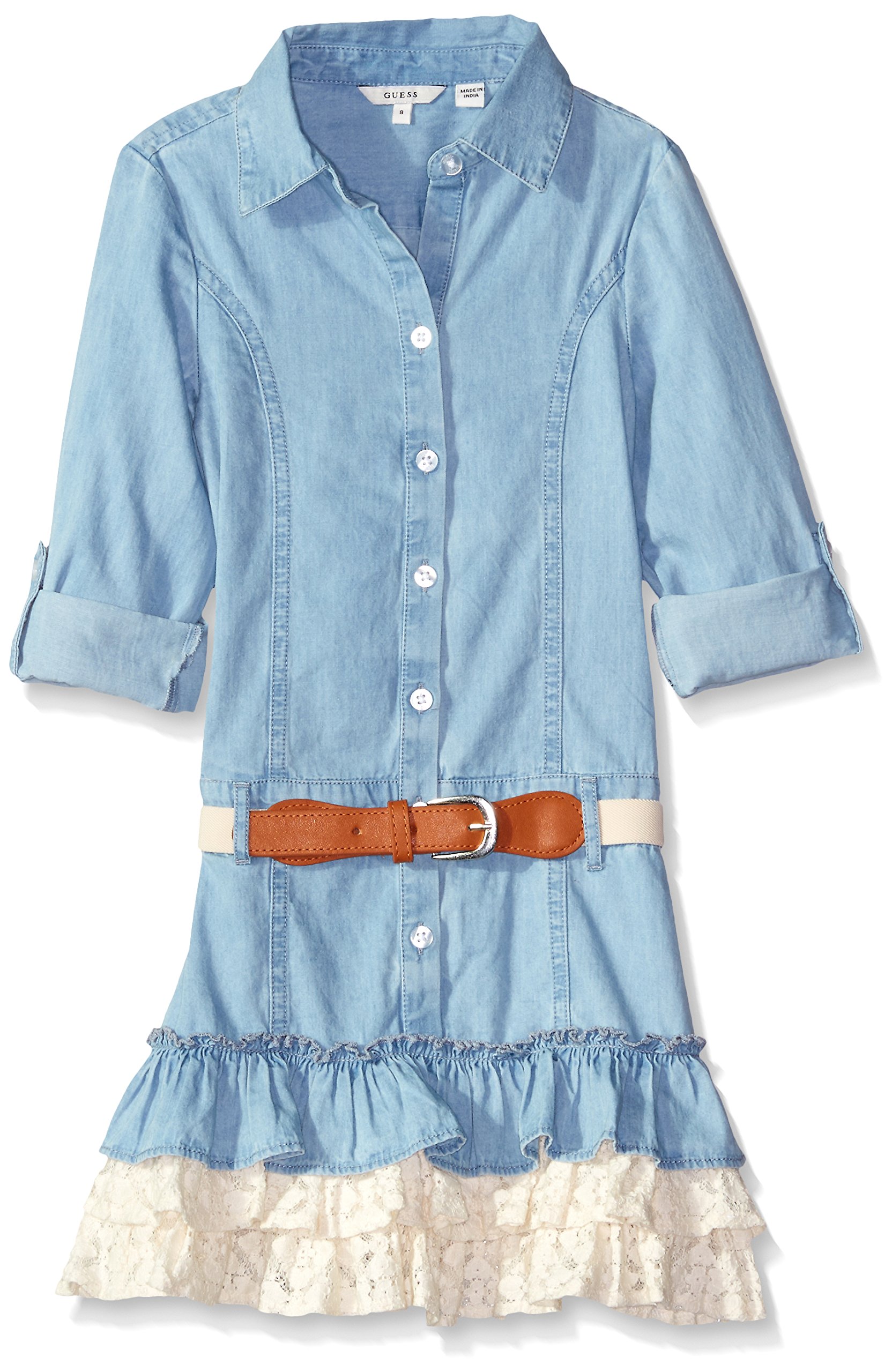 Guess Girls Big Belted Cotton Denim With Lace Trim Dress | Desertcart Aruba Guess Girls Big Belted Cotton Denim With Lace Trim Dress | Desertcart Aruba