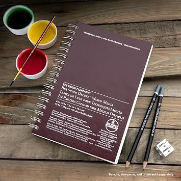 Bee Paper - 9x 9 Super Deluxe Mixed Media Sketching Pad, 60 Sheets