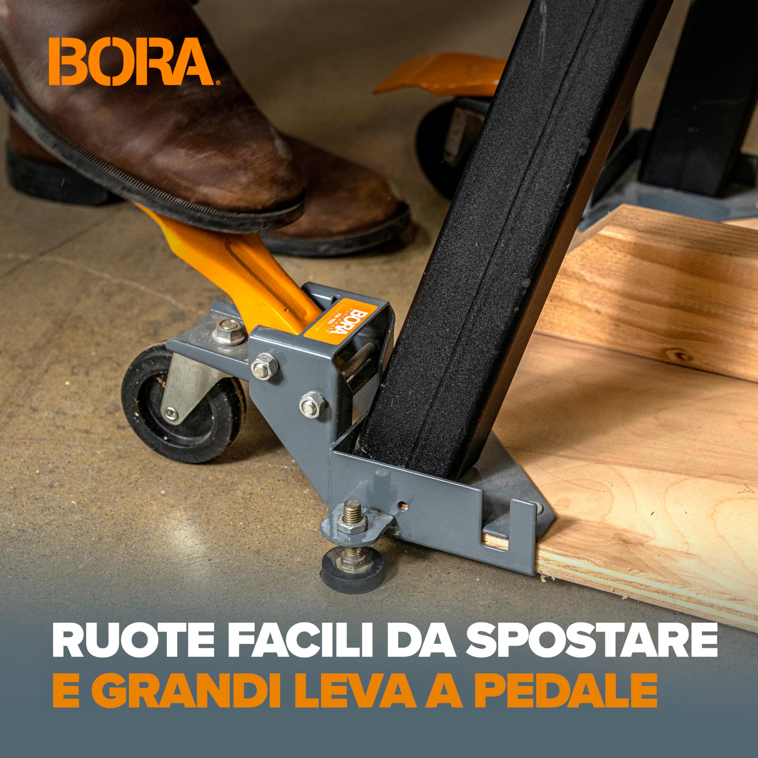 Portamate pm-1100 Universal mobile base kit. 400 lb. Capacità Move your Heavy Power Tools and Equipment around your Shop con facilità e stabilità. Nero