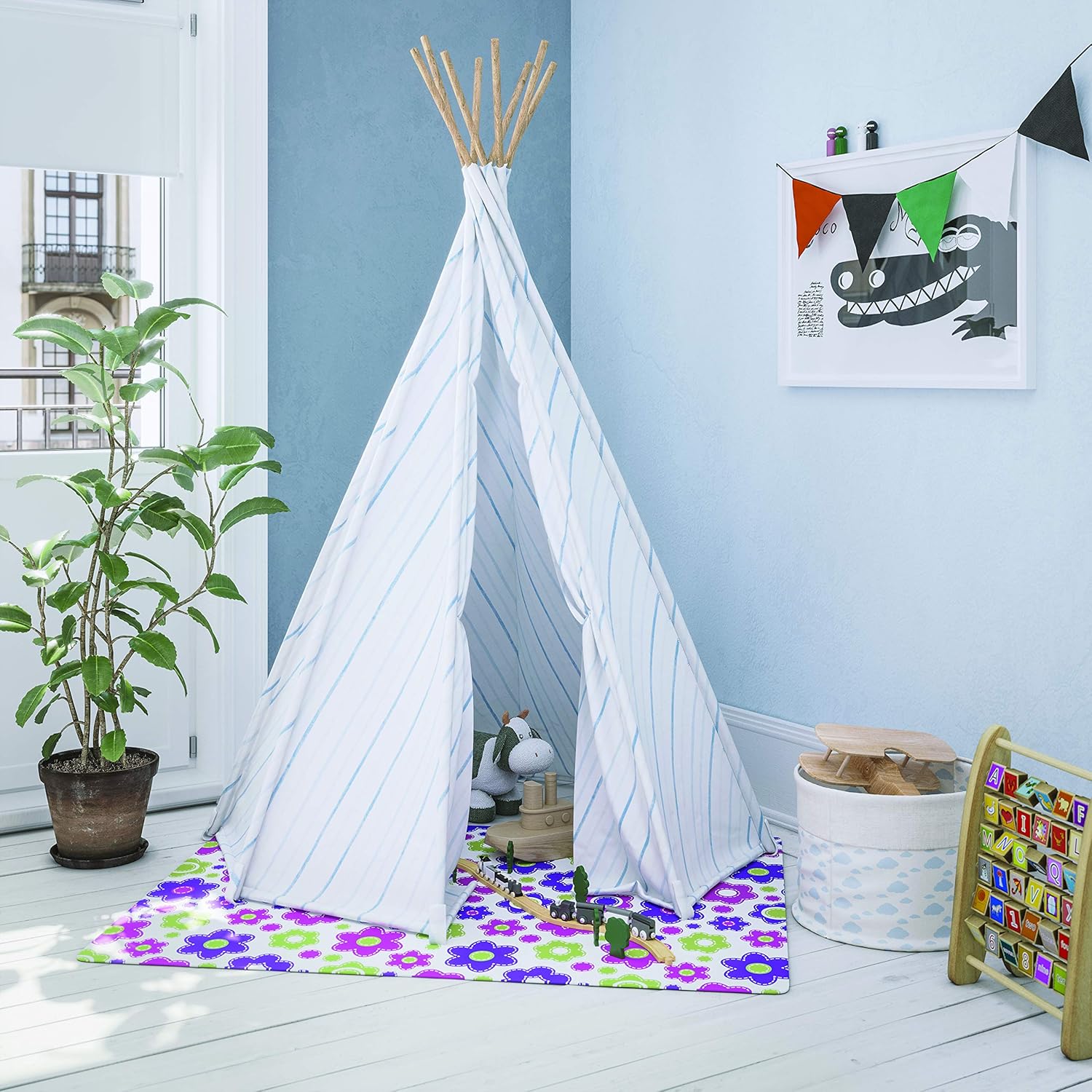 Deflecto FashionMat Chair Mat, Lazy Daisy Design, Hard Floor and Flat Pile Carpet Use, Non-Studded Rectangle, 35” x 40” : Office Products