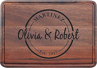 Personalized Wooden Cutting Board for Couples – Custom Engraved Names & Established Date – Ideal Engagement Gifts, Bridal Shower Gifts, Housewarming, Anniversary & Wedding Gifts