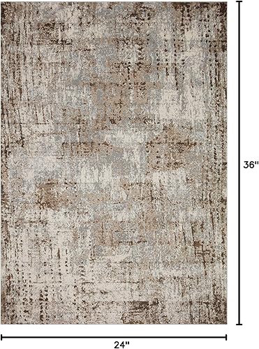 Miniatura 3 de Loloi Austen Collection AUS-01 - Alfombra decorativa naturalmocha de 2 pies 0 pulgadas x 3 pies 0 pulgadas