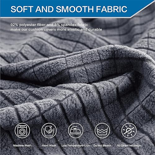 Miniatura 4 de Funda de sofá modular para sofá de 3 cojines, apta para mascotas con 3 fundas de cojín de respaldo, fundas de sofá seccionales resistentes al