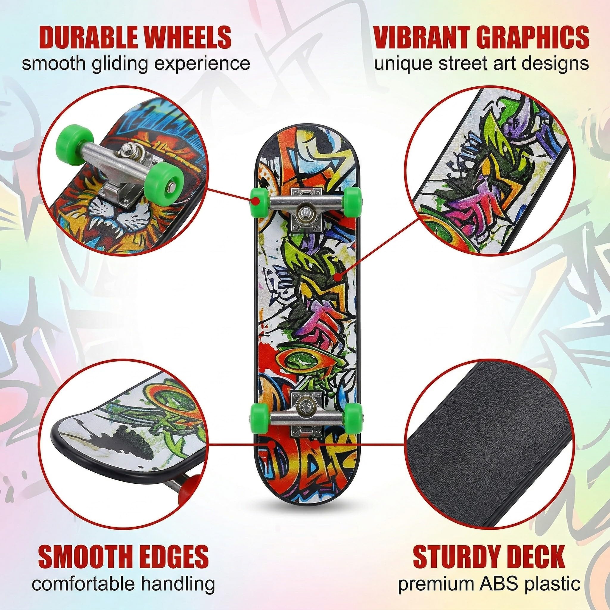 30 Pezzi Finger Mini Skateboard da Dito per Bambini, Giocattolo in Lega, per Giocare o Come Decorazione Regalo per Festa di Bambini Compleanno