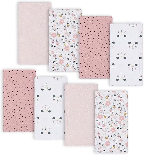Gerber Paquete de 8 paños de franela de algodón unisex para bebé