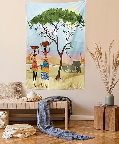 Miniatura 11 de Ambesonne Kraken - Tapiz vikingo con diseño de naves escandinavos de vela en las olas, pantalla retro, colgante de pared para dormitorio, sala de