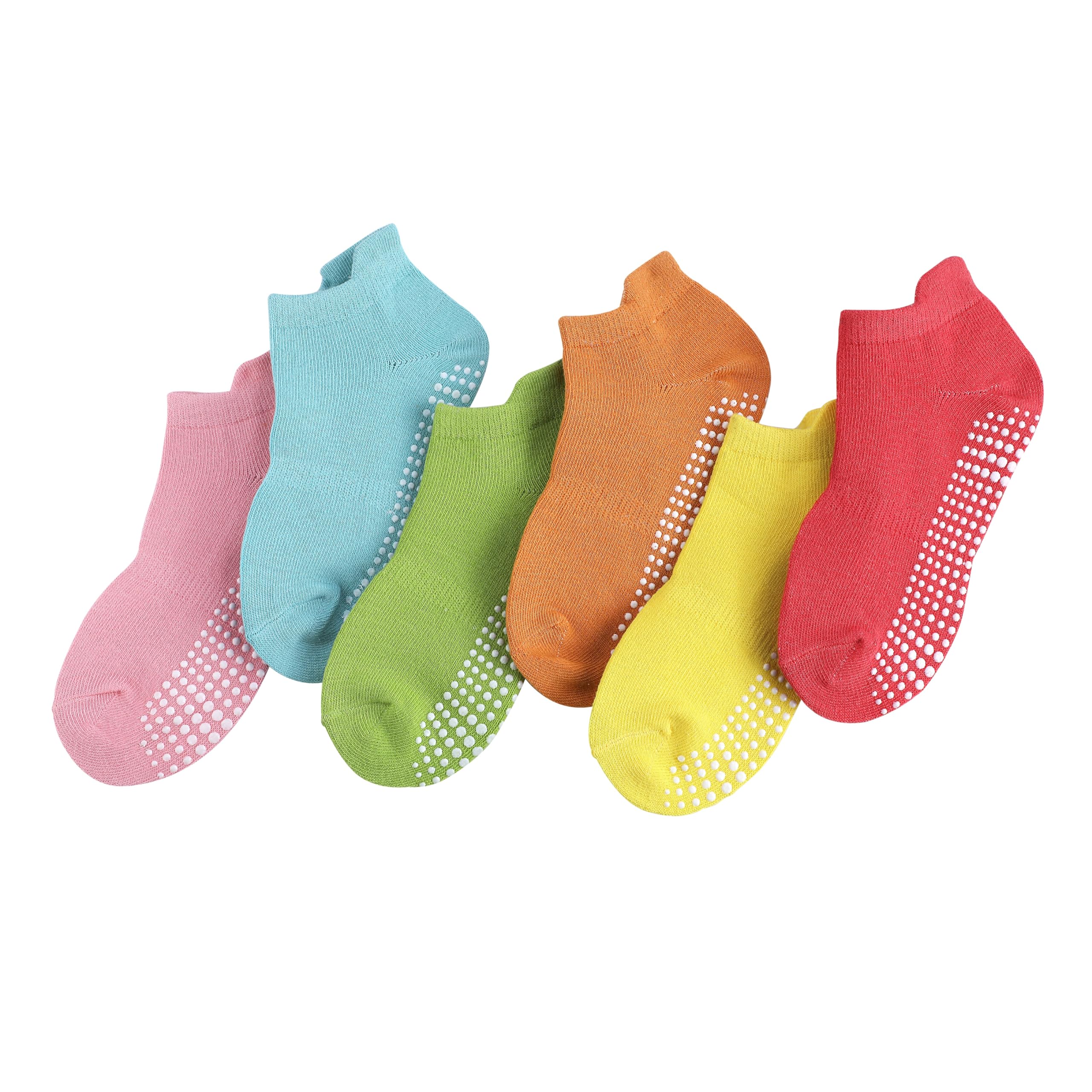 MagicPop Kid's Pure Cotton Colourful, Ankle Length, Soft , Anti Skid, Lightweight & Breathable, 1 To 12 Years, Pack Of 6, Designer Socks (In, Age, 7 - 9 Years, Bright Colors), Multicolour - Image 2 thumbnail