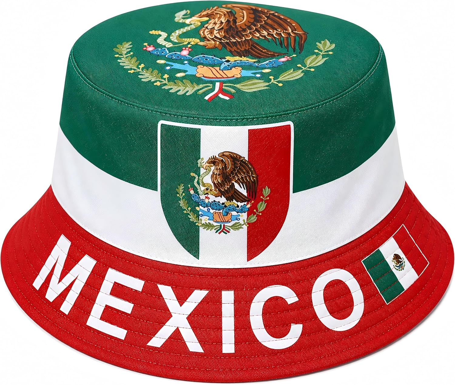 World Cup Bucket Hat, Soccer Fan Support Hat, Patriotic Digital Print Sun Cap
