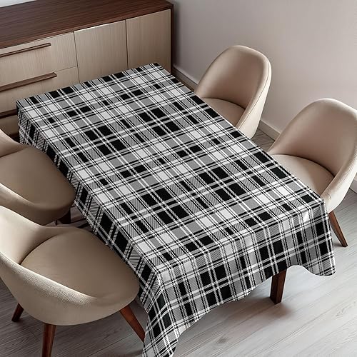 Miniatura 8 de Ambesonne Mantel de mediados de siglo, patrón de espiga en colores retro, diseño simple y funky de mosaico clásico, mantel rectangular para Azul