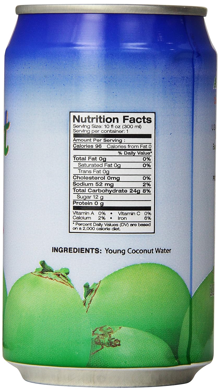 Amy & Brian Coconut Water Original, 10 Fl Oz (Pack of 24)