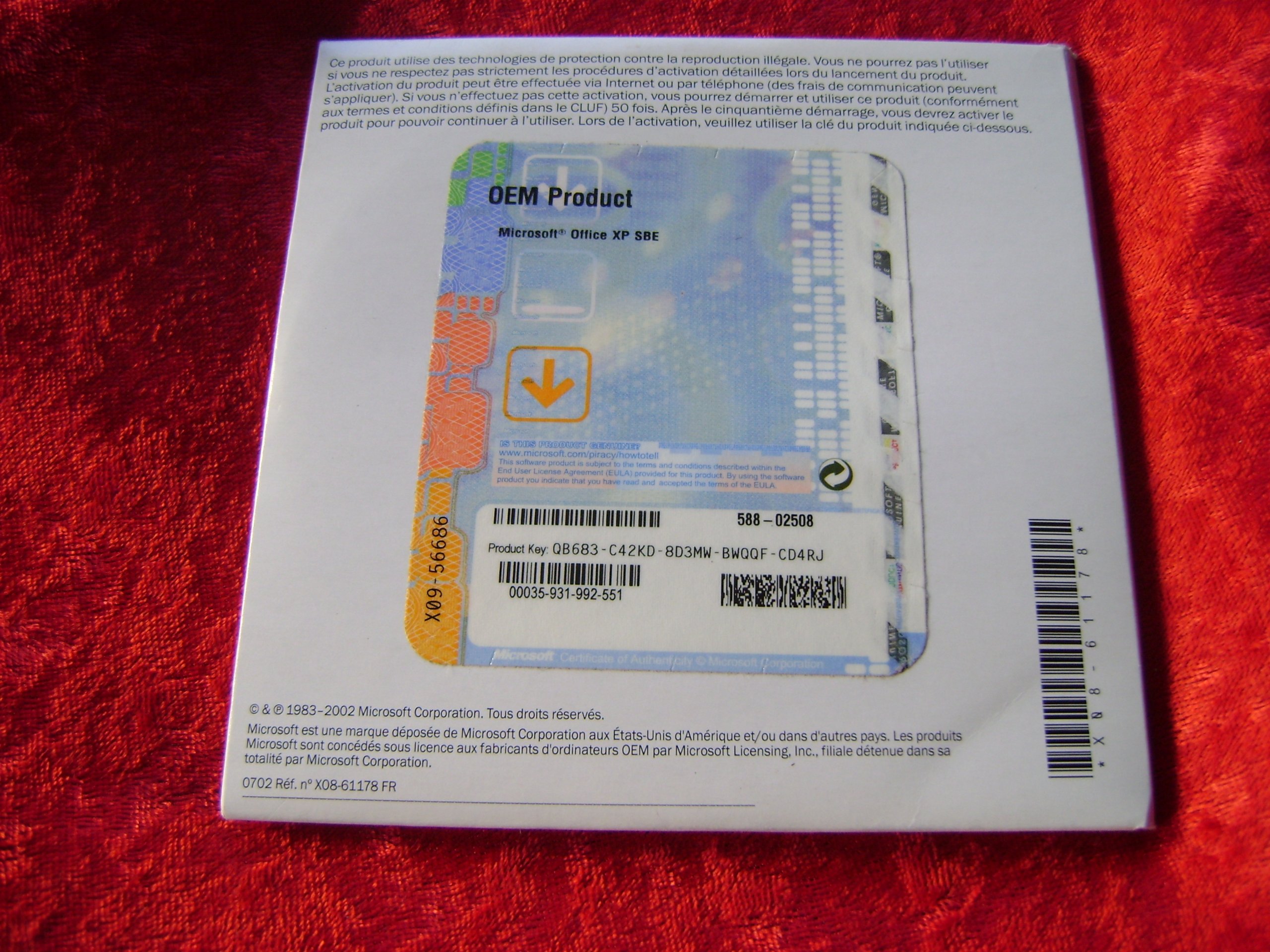 MS Office XP Pro CD