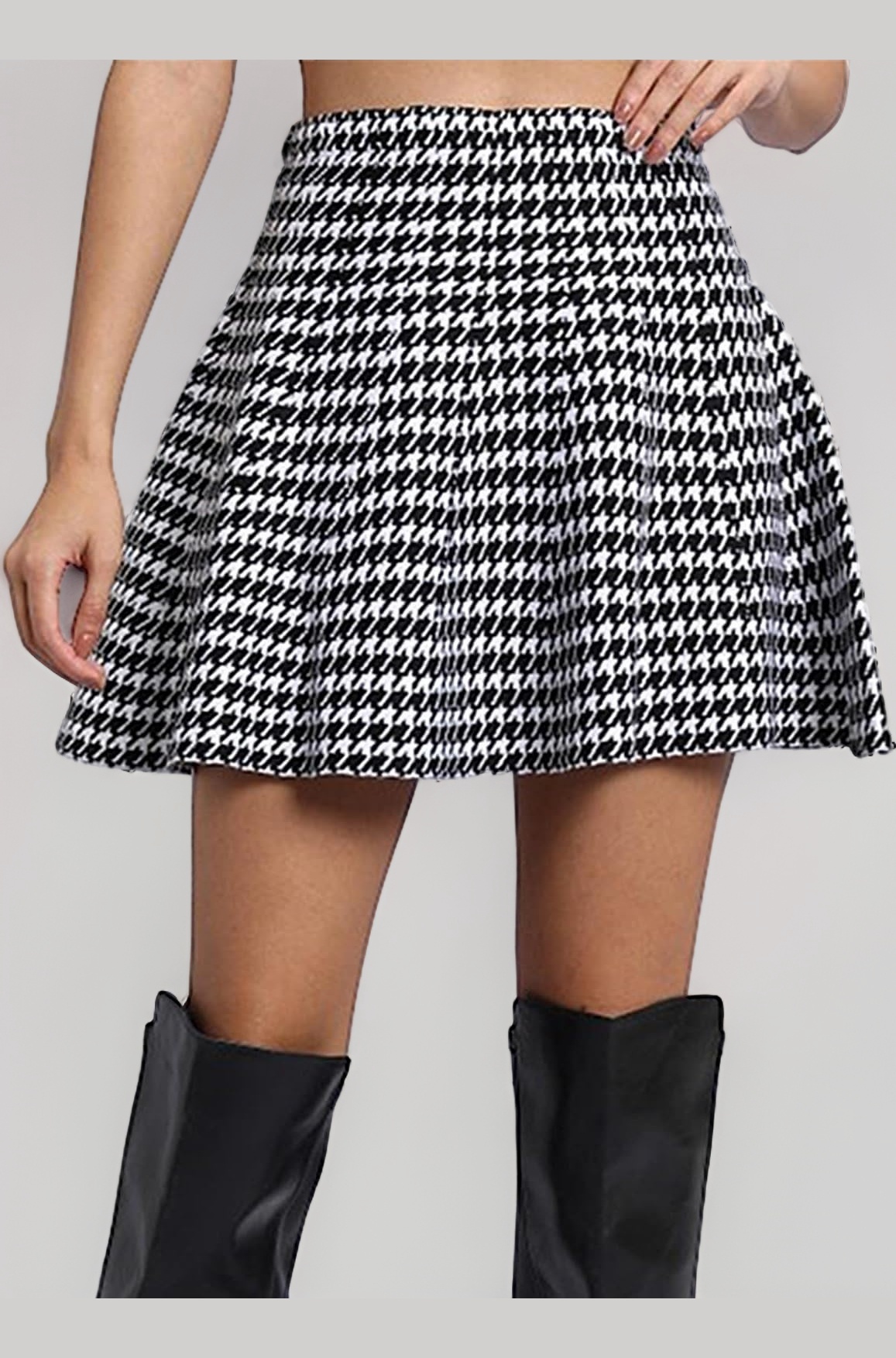 Mehrang Girl's/Women's Classic Stretchy All Time Trendy Skater Skirt with Attached Inner Shorts and Flared Inskirt