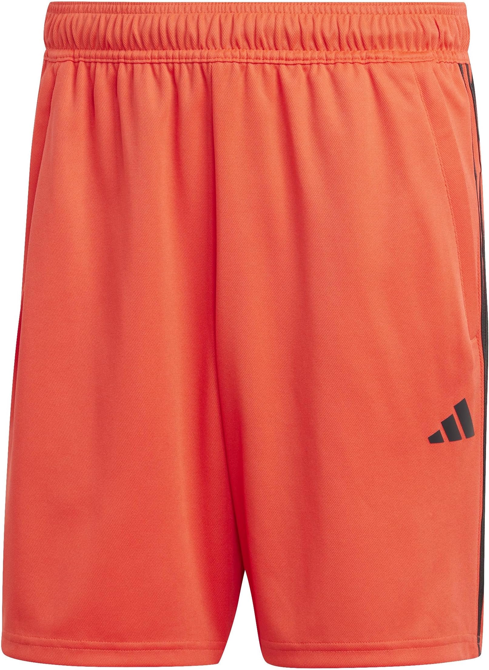adidas red 3 stripes shorts
