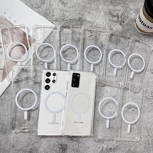 Miniatura 7 de Funda magnética transparente para Samsung Galaxy S20 Ultra compatible con MagSafe, funda de silicona suave de TPU para parachoques de ajuste