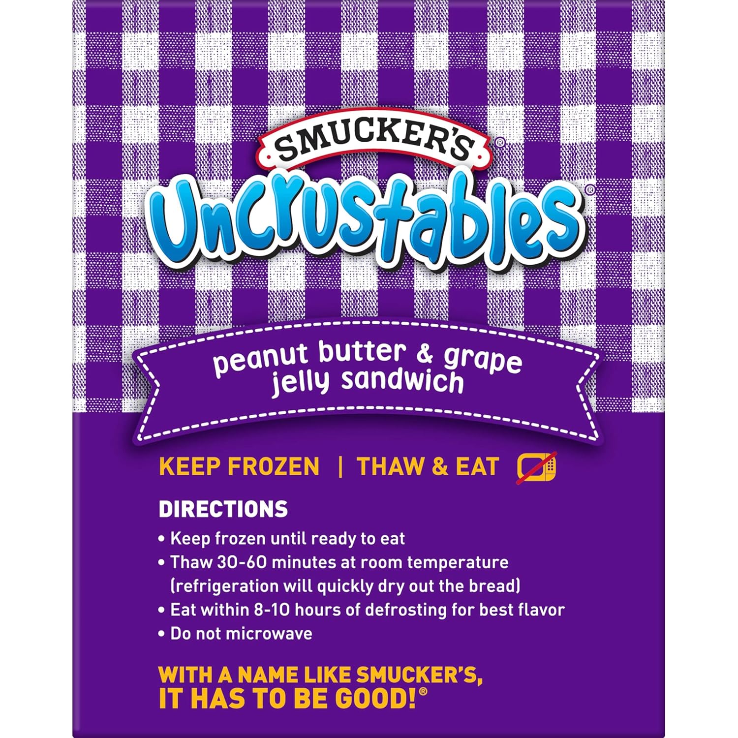 Smucker's Uncrustables Peanut Butter and Grape Jelly Sandwiches, 2 Oz, 10 Ct Box