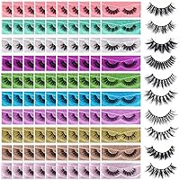 Vista 21 de FARRED - Venta al por mayor de pestañas postizas de visón sintético 30 pares, 3D A02 de longitud media, veganas, con volumen esponjoso, tiras