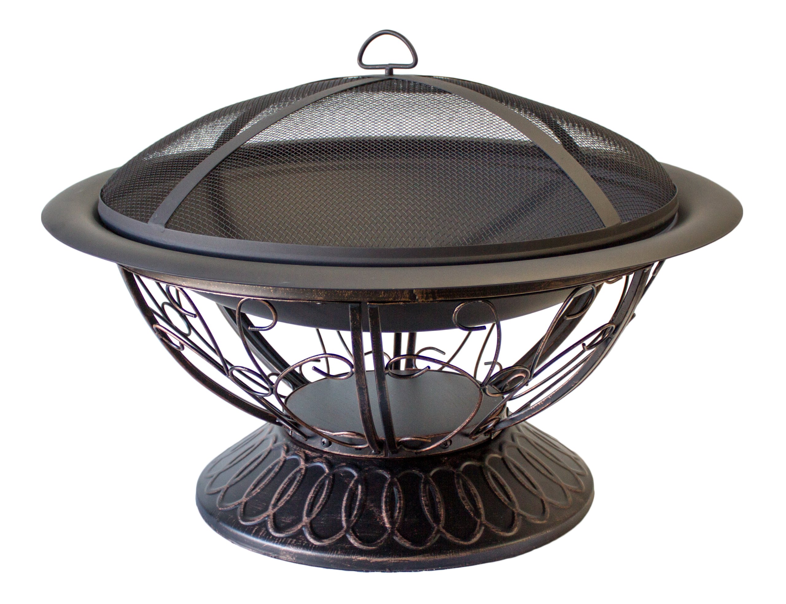 AZ Patio Heaters Hiland Square Slate Top Wood Burning Fire Pit Steel