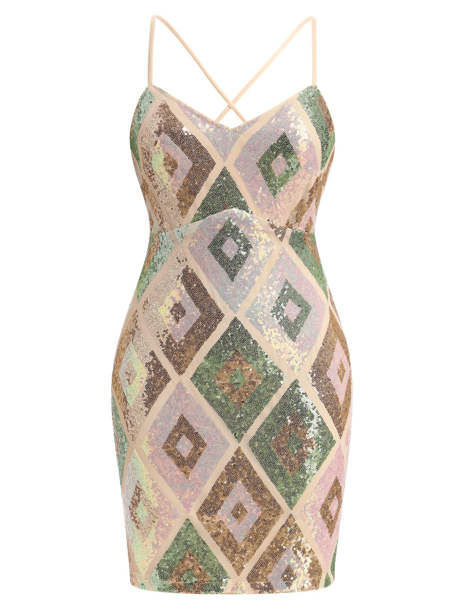 Vestido corto ajustado con lentejuelas brillantes en contraste para mujer, vestido de fiesta de graduación, regreso a casa