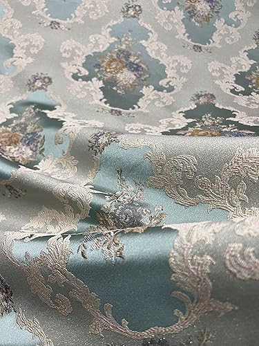 Miniatura 9 de Decora Furnishings The Yard - Lujoso diseño de damasco floral victoriano tejido jacquard tela pesada para tapicería, silla, tratamiento de ventanas,