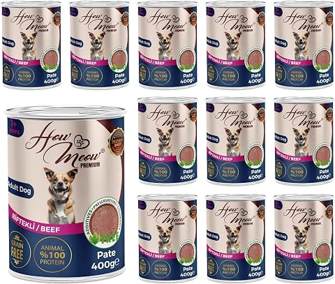 How Meow Yetişkin Köpek Biftekli Pate Yaş Mama 400 gr x 12 Adet