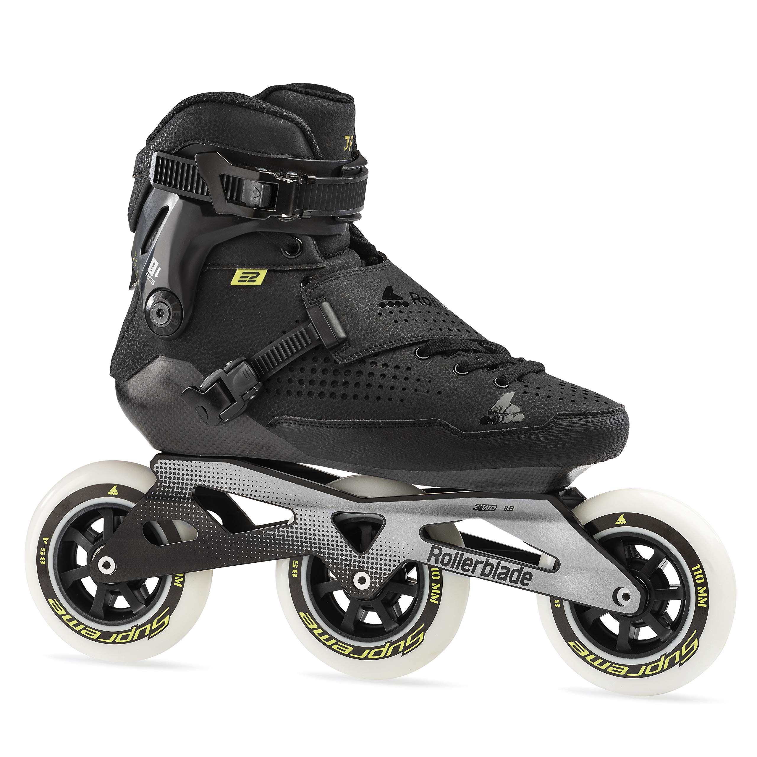 Rollerblade E2 110 Unisex Adult Fitness Inline Skate, Black