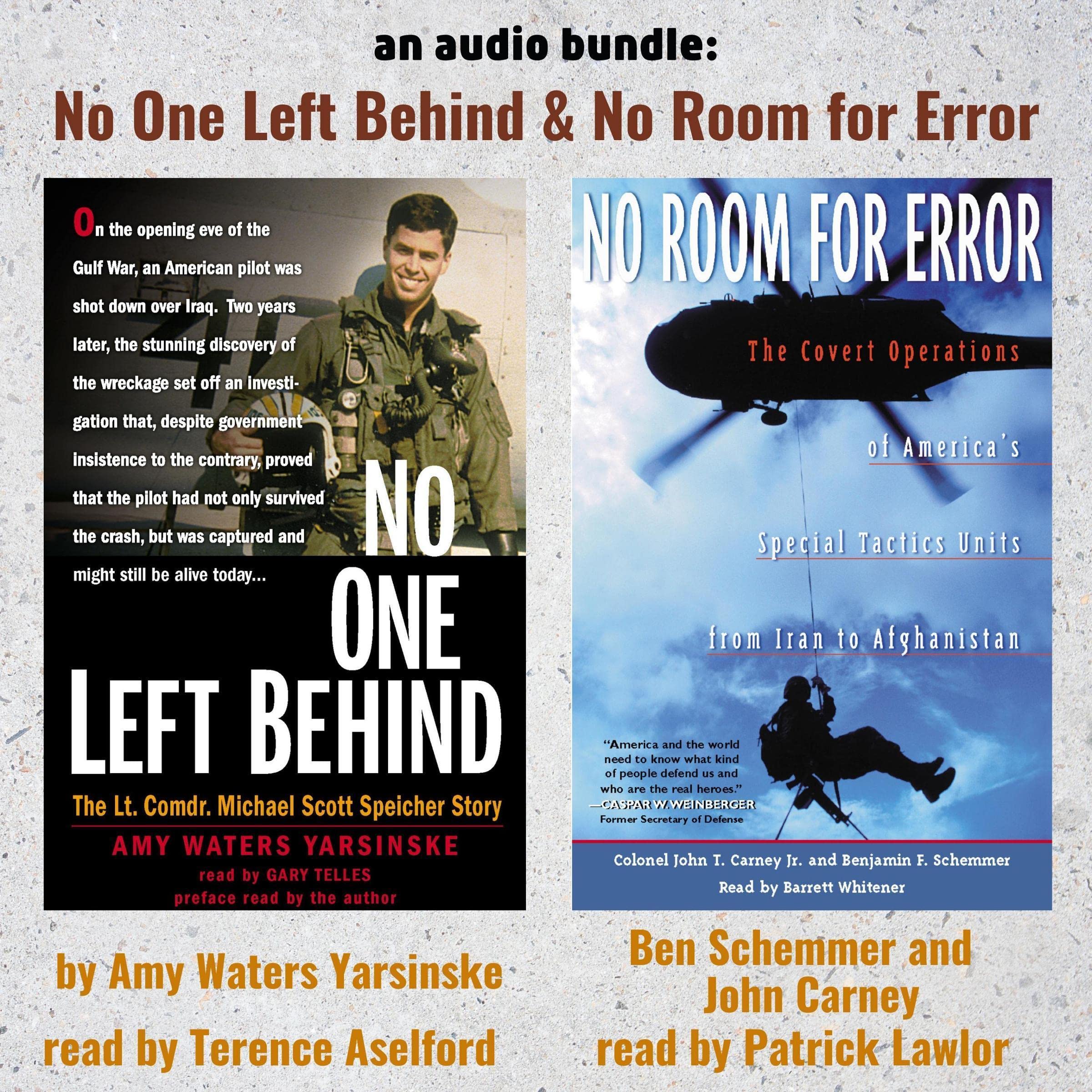 An Audio Bundle: No One Left Behind & No Room for Error