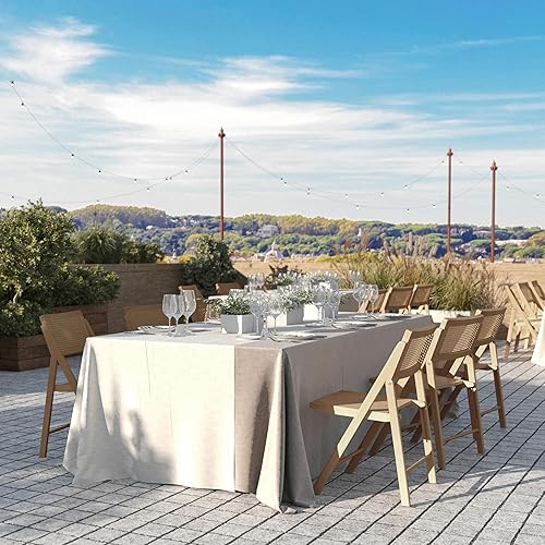 Miniatura 6 de Flash Furniture Galene - Juego de 2 sillas plegables de ratán con marco de madera maciza con respaldo ventilado, perfecto para eventos o asientos