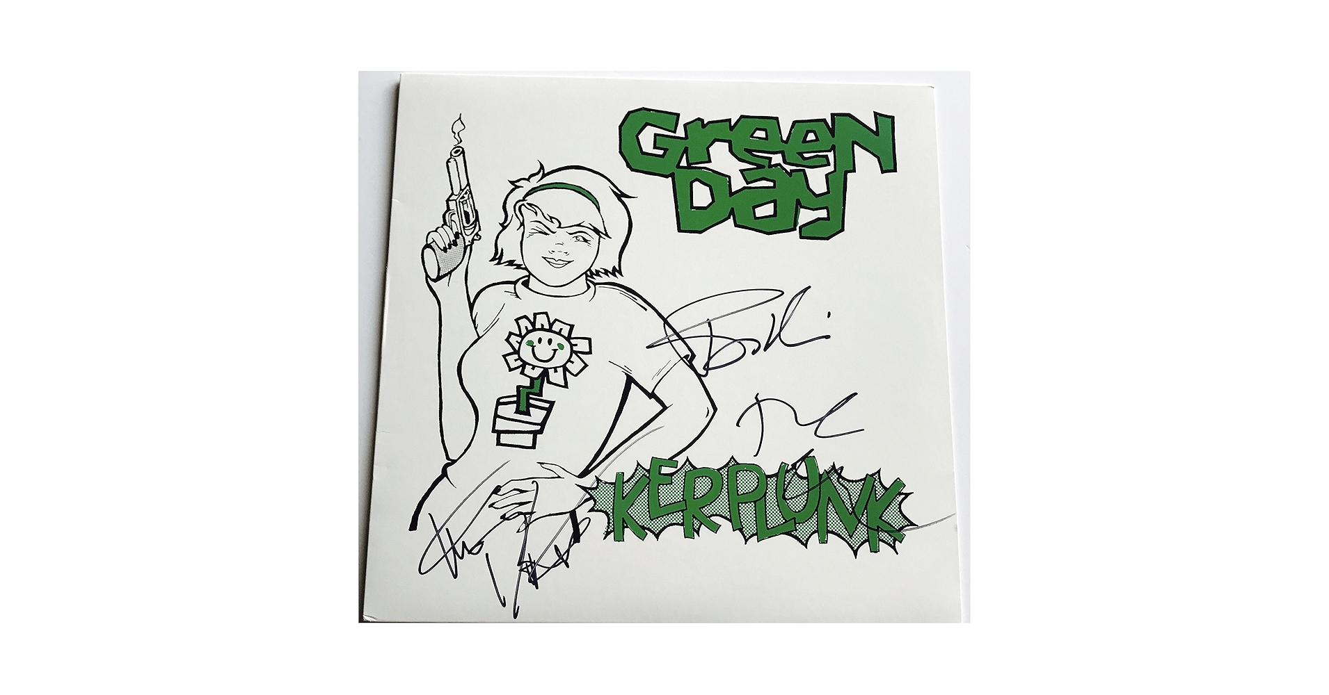 Green Day Kerplunk サイン入り Green Day signed Kerplunk album Billie joe armstrong Tre